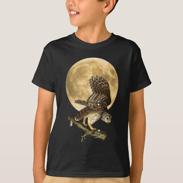 Audubon Barred Owl Moon Shirt Halloween (Front)