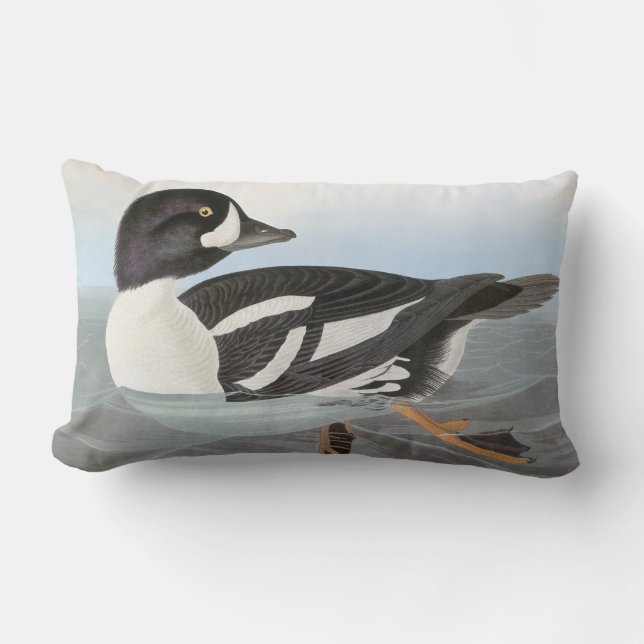 Audubon: Barrow's Goldeneye Lumbar Cushion (Front)