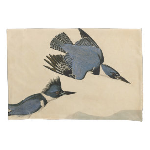 Audubon Belted Kingfisher Vintage Bird Nature Pillowcase