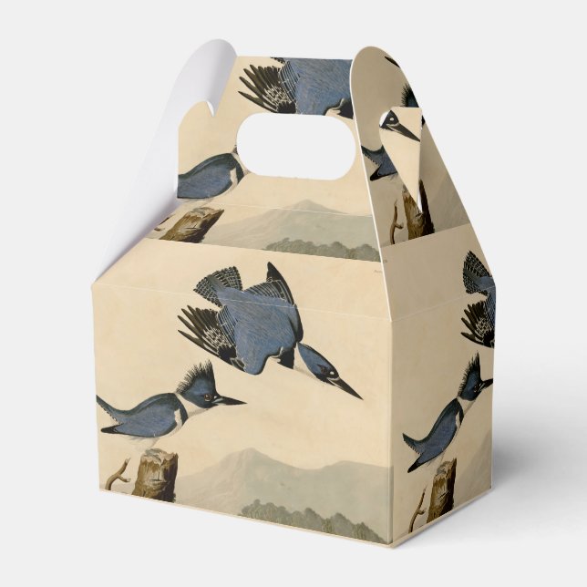 Audubon Belted Kingfisher Wildlife Bird Favour Box (Front Side)