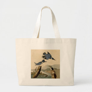 Audubon Belted Kingfisher Wildlife Bird Large Tote Bag