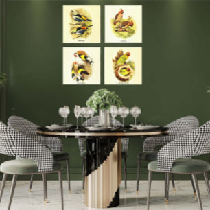 Audubon Bird Gallery Wall Art Set of 4