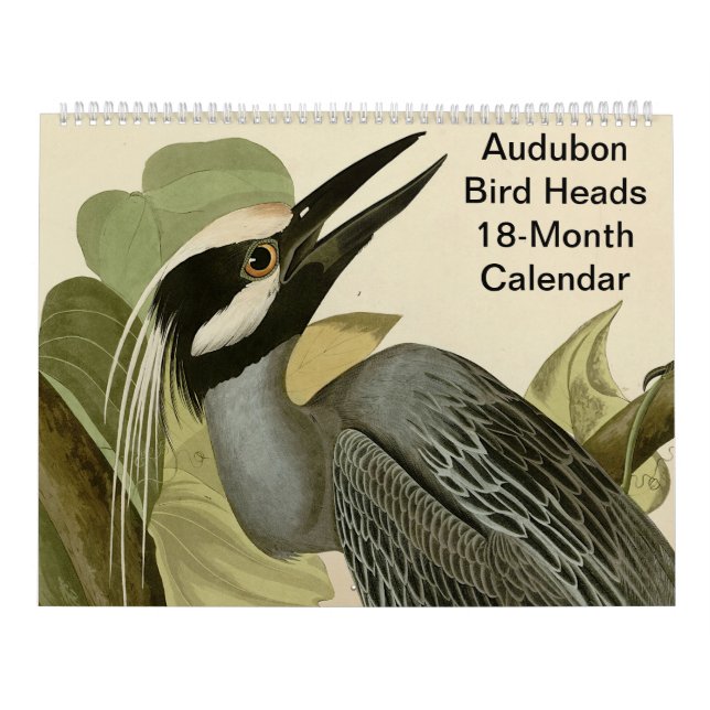 Audubon Bird Heads 18 Month Calendar (Cover)