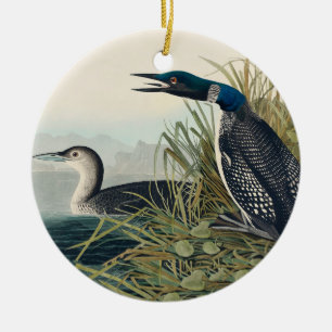 Audubon Bird Loon Diver Classic Ceramic Tree Decoration