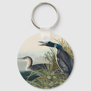 Audubon Bird Loon Diver Classic Key Ring
