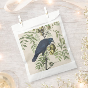 Audubon Black Crow American Bird Illustration Favour Bags
