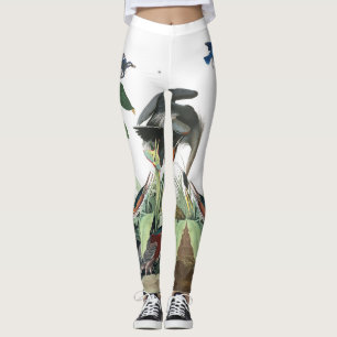 Audubon Blue Heron Loon Bluebird Bird Leggings