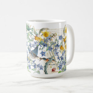 Audubon Bluebird Birds Narcissus Flowers Mug