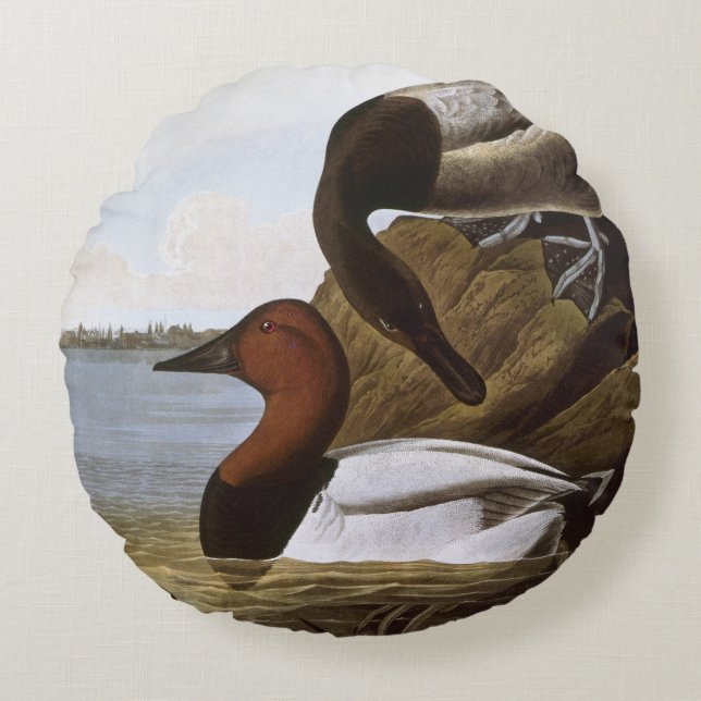 Audubon: Canvasback Round Cushion (Front)