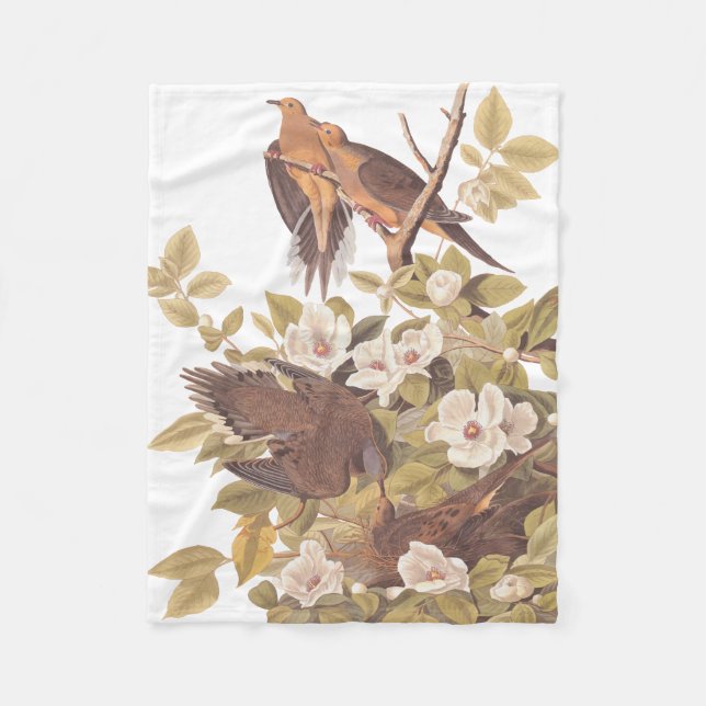 Audubon Carolina Turtle Dove Fleece Blanket (Front)