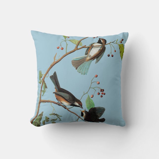 Audubon: Chickadee Cushion (Front)