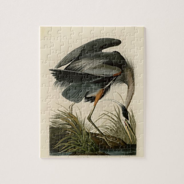 Audubon Great Blue Heron Birds Jigsaw Puzzle (Vertical)