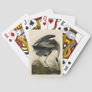 Audubon Great Blue Heron Marsh Bird Playing Cards