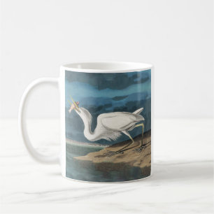 Audubon Great White Heron: Vintage Coastal Bird Coffee Mug