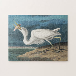 Audubon Great White Heron: Vintage Coastal Bird Jigsaw Puzzle