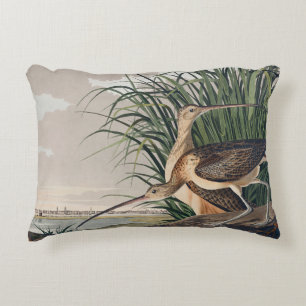 Audubon Long-Billed Curlew Bird Decorative Cushion