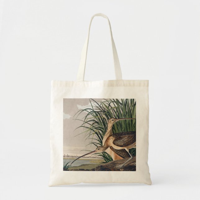 Audubon Long-Billed Curlew Bird Tote Bag (Front)