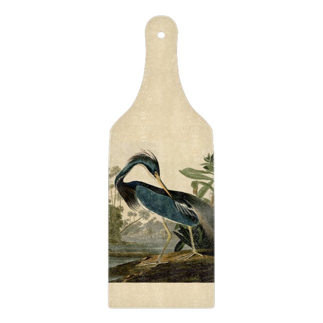 Audubon Louisiana Heron Birds America Art Cutting Board (Front)