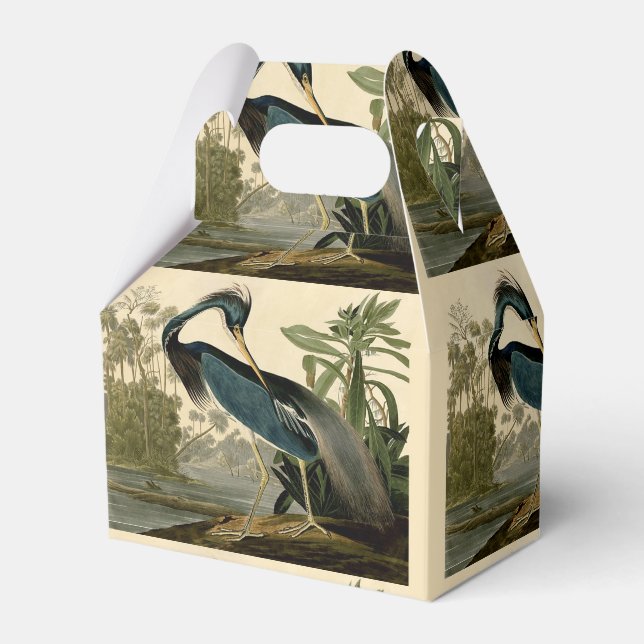 Audubon Louisiana Heron Birds America Art Favour Box (Front Side)