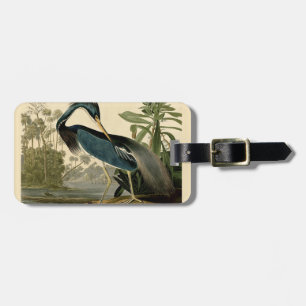 Audubon Louisiana Heron Birds America Art Luggage Tag