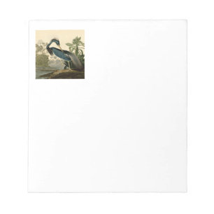 Audubon Louisiana Heron Birds America Art Notepad