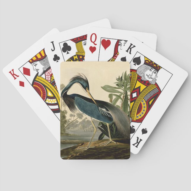 Audubon Louisiana Heron Birds America Art Playing Cards (Back)