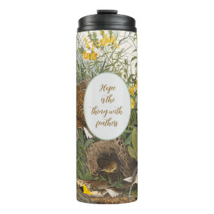 Audubon Meadowlark Botanical Print Thermal Tumbler