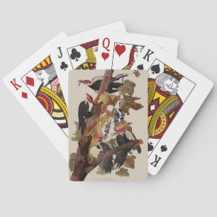 Audubon Pileated Woodpecker Bird Painting Playing Cards