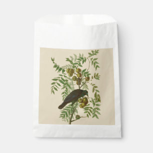 Audubon Purple Grackle Bird Print Vintage Botanic Favour Bags