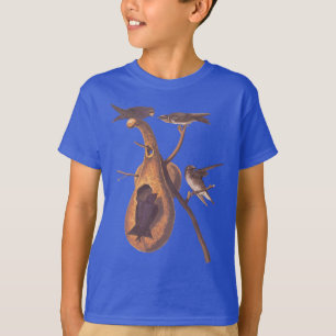 Audubon Purple Martin Bird Family Building a Home T-Shirt