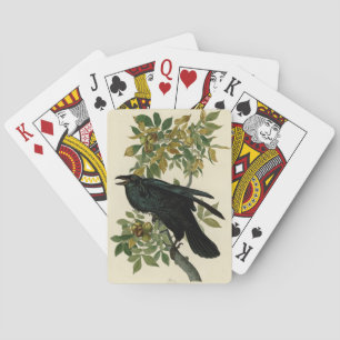 Audubon Raven Bird Classic Artwork Playing Cards