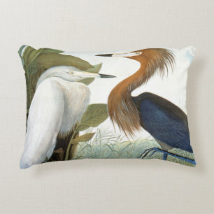 Audubon: Reddish Egret Or Purple Heron Decorative Cushion