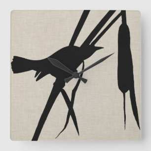 Audubon Silhouette II Square Wall Clock