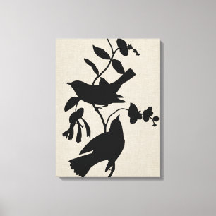 Audubon Silhouette IV Canvas Print