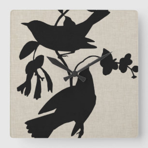 Audubon Silhouette IV Square Wall Clock