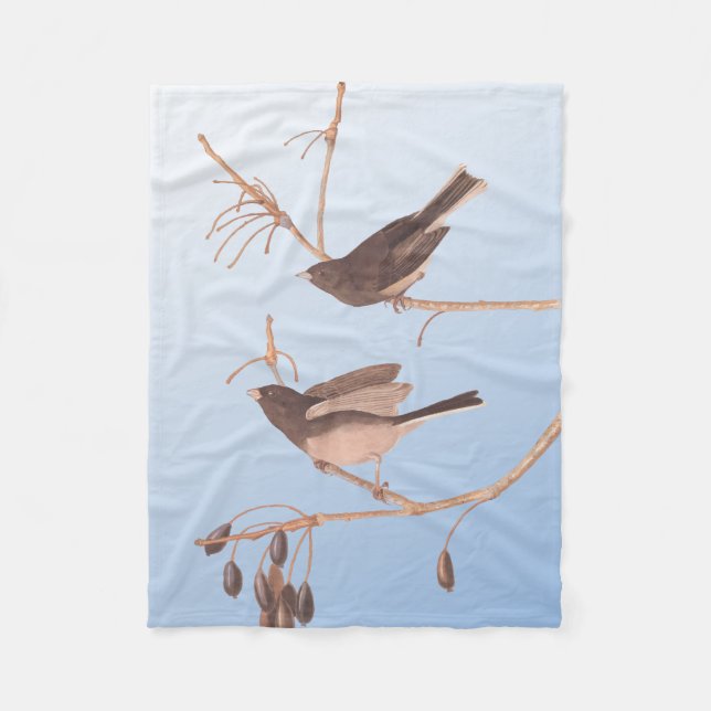 Audubon Snow Bird Fleece Blanket (Front)