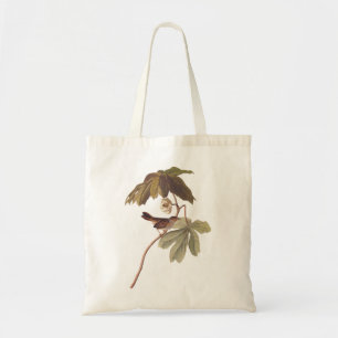 Audubon Swamp Sparrow Bird on Wild Mandrake Tote Bag