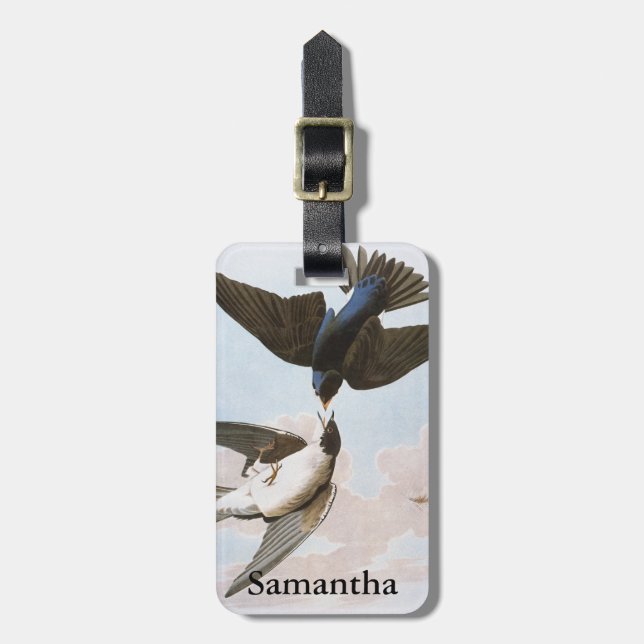 Audubon: Tree Swallow Luggage Tag (Front Vertical)