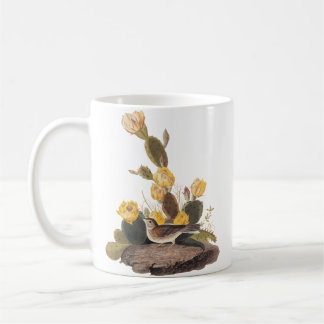 Audubon Vesper Sparrow and Prickly Pear Cactus Coffee Mug
