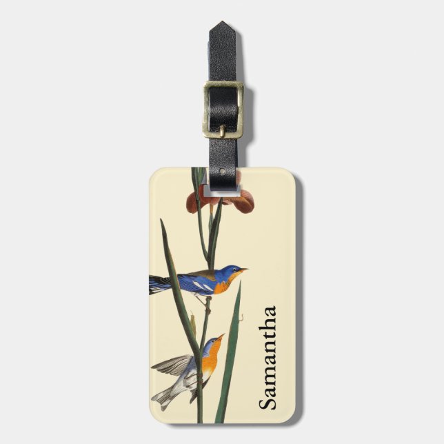 Audubon: Warbler Luggage Tag (Front Vertical)