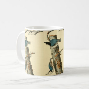 Audubon White-breasted Nuthatch Bird Painting Coffee Mug