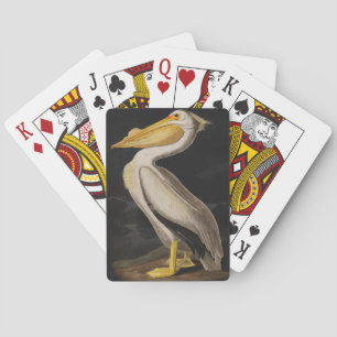 Audubon White Pelican Bird Vintage Print Playing Cards