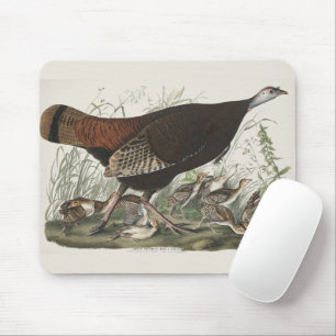 Audubon Wild Turkey Bird Painting Mouse Mat