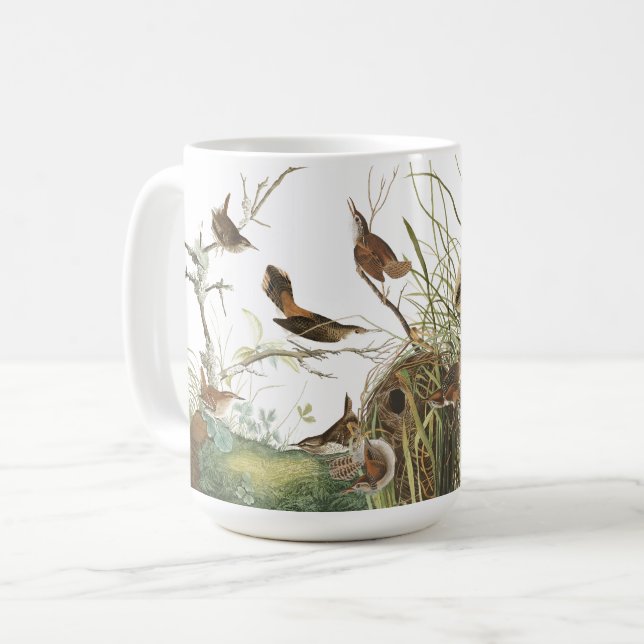 Audubon Wren Birds Wildlife Animals Nests Mug (Front Left)