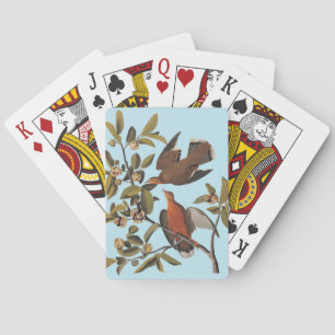 Audubon Zenaida Dove with Flowers Playing Cards