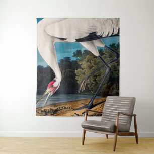 Audubon's American Hooping Crane Tapestry