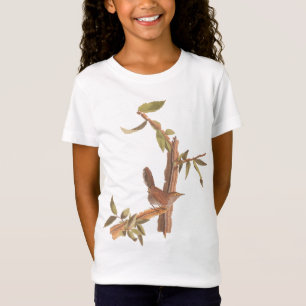 Audubon's Bewick's Long Tailed Wren Song Bird T-Shirt