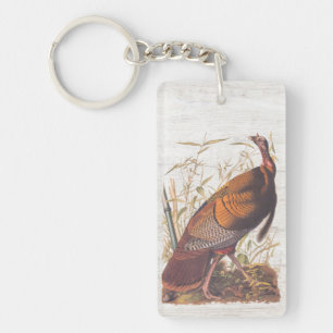 Audubon's Birds of America Wild Turkey Autumn Bird Key Ring