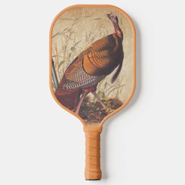 Audubon's Birds of America Wild Turkey Autumn Bird Pickleball Paddle (Front)