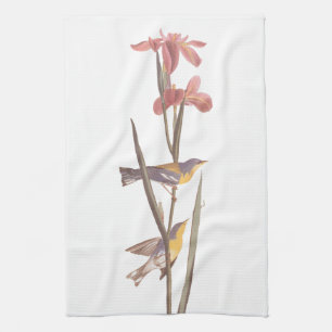 Audubon's Blue Yellow-Back Warbler Tea Towel